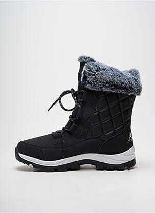 Bottes matière lisse talon plat jusqu'à 3cm noir ZIG ZAG femme