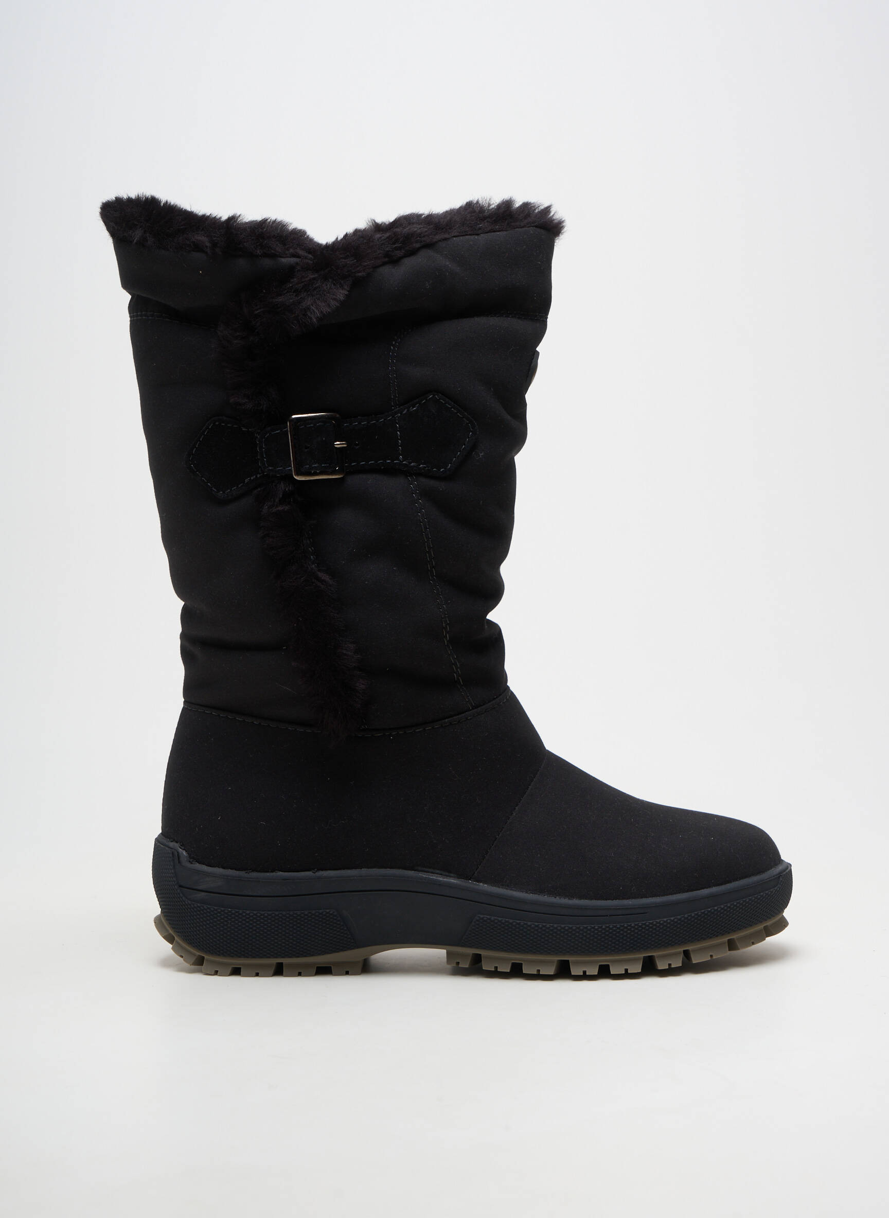 Bottes fourrée talon plat jusqu'à 3cm noir OLANG femme