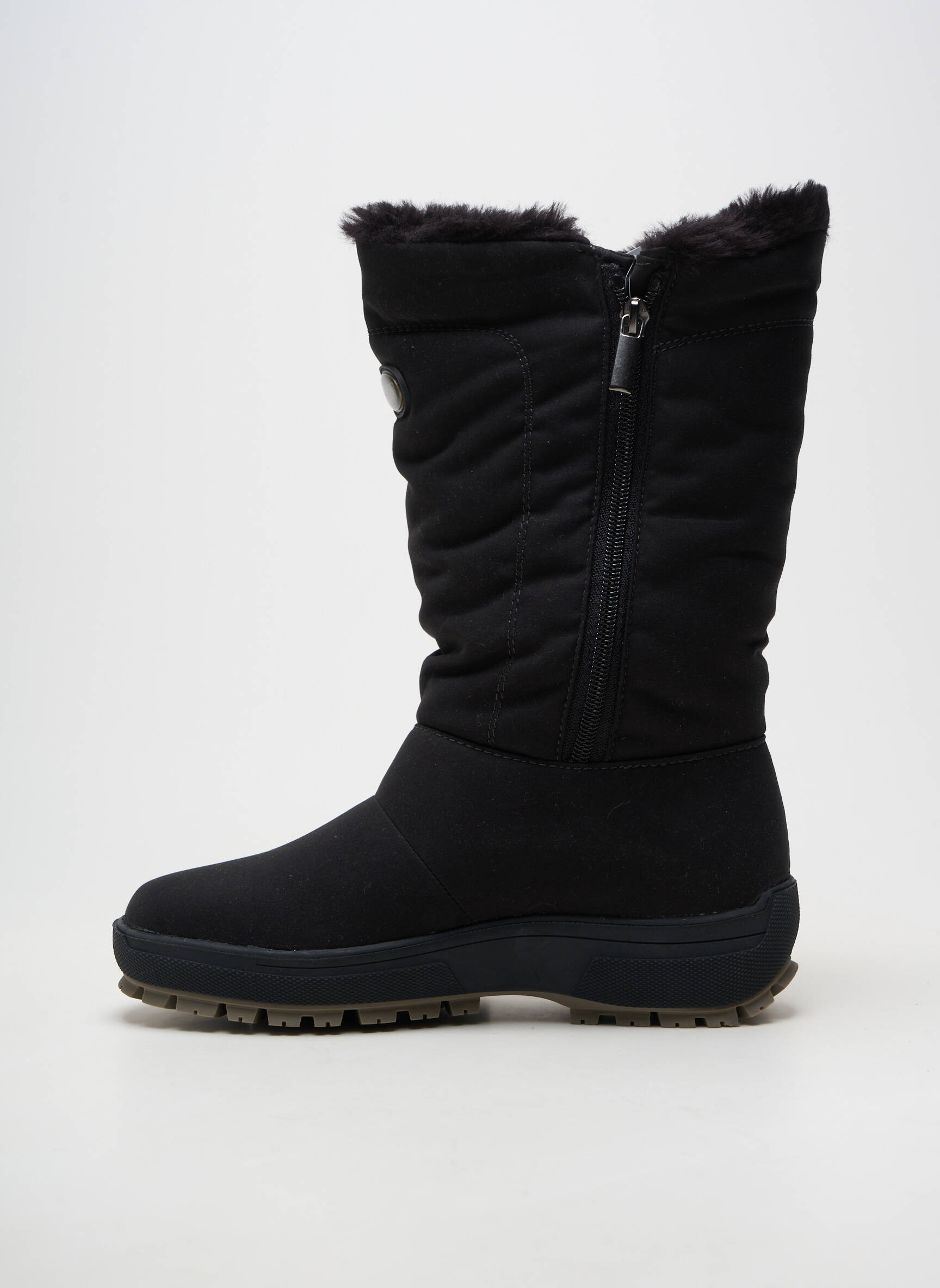 Bottes fourrée talon plat jusqu'à 3cm noir OLANG femme