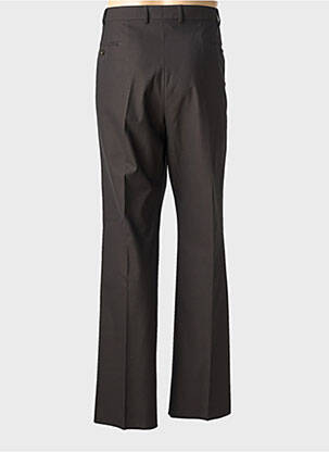Pantalon droit fermeture zippée sous rabat avec crochet taille normale noir BRUNO SAINT HILAIRE homme