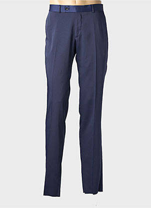 Pantalon slim tissage popeline taille normale bleu PRESTIJE homme