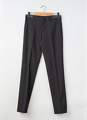 Pantalon slim taille à pinces taille haute noir DO REGO & NOVOA homme