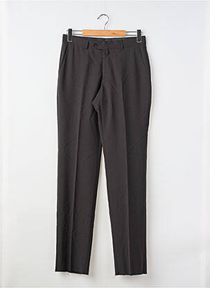 Pantalon droit taille à pinces taille normale noir BRUNO SAINT HILAIRE homme