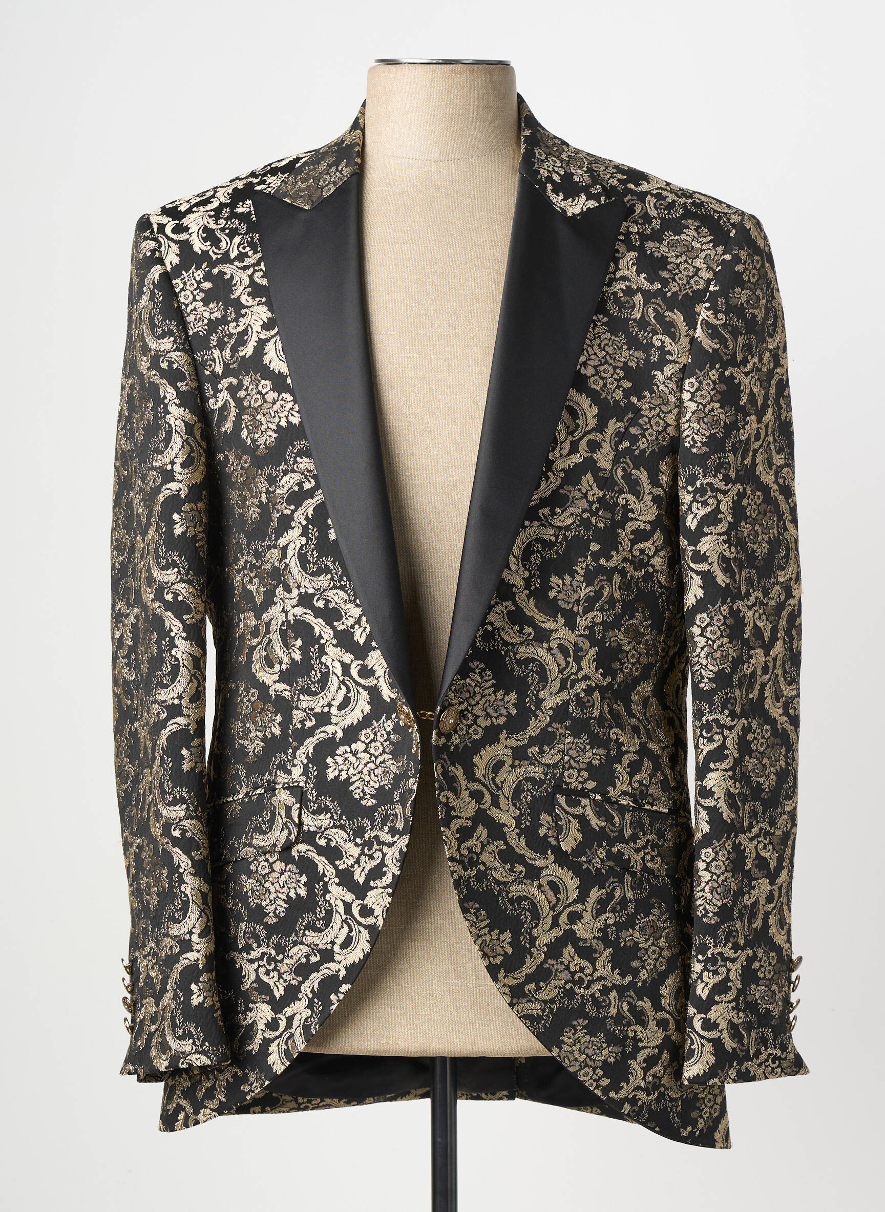 Veste casual fermeture boutonnée sur le devant noir ADIMO homme