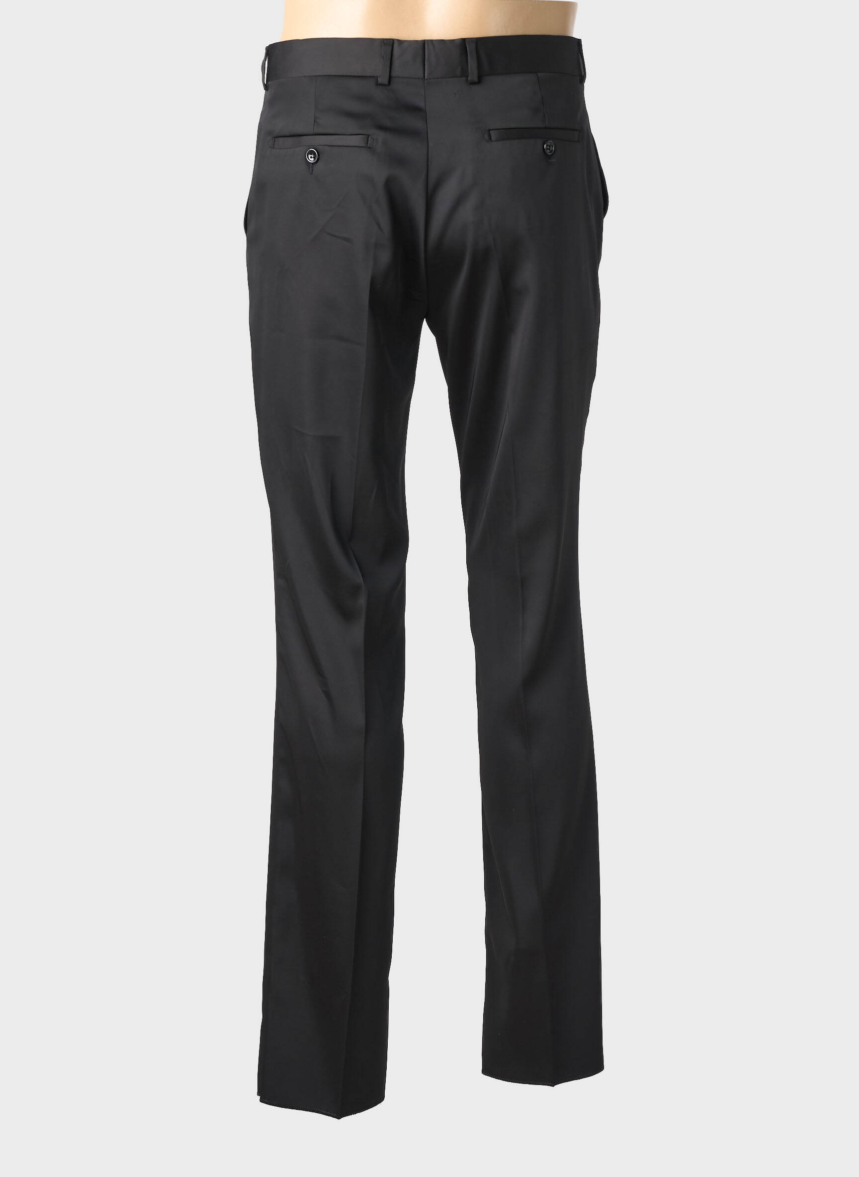 Pantalon slim taille à pinces taille normale noir BARBERINI homme