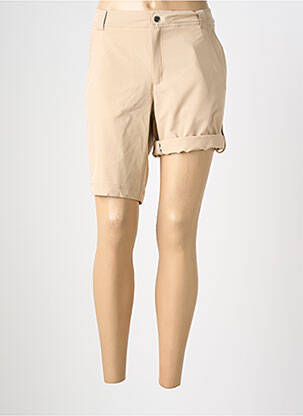 Bermuda tissage popeline taille normale beige LUTHA femme
