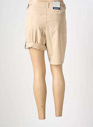 Bermuda tissage popeline taille normale beige LUTHA femme