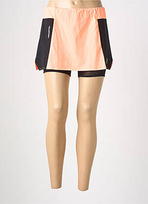 Jupe short tissage popeline orange RUKKA femme