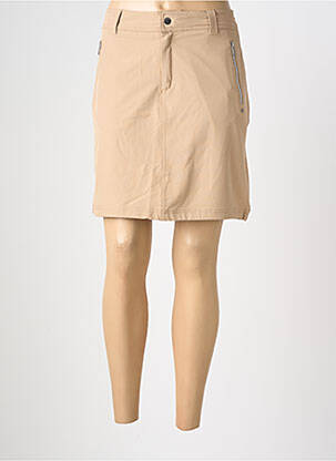 Jupe short fermeture zippée sous rabat boutonné beige LUHTA femme