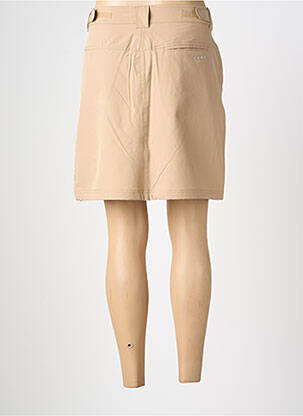 Jupe short fermeture zippée sous rabat boutonné beige LUHTA femme