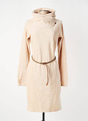 Robe pull tissage chiné manches longues beige RAGWEAR femme