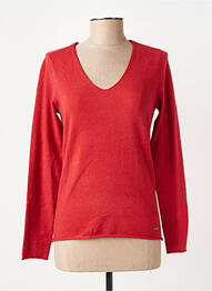Pull coupe cintrée manches longues orange SUN VALLEY femme