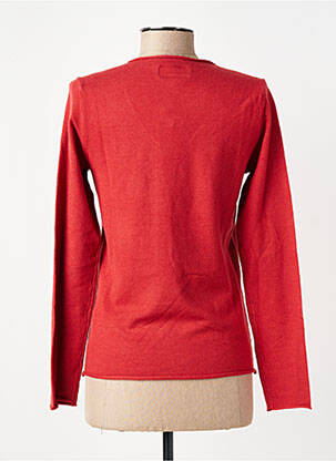 Pull coupe cintrée manches longues orange SUN VALLEY femme