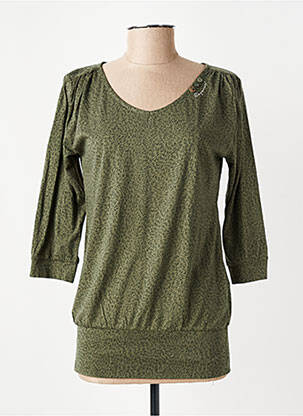 T-shirt manches 3/4 manches 3/4 vert RAGWEAR femme