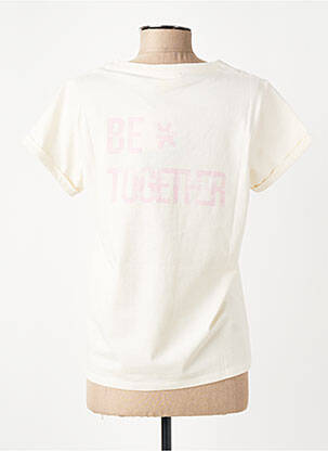 T-shirt coupe droite manches courtes beige ELLE EST OU LA MER femme