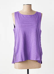 T-shirt stretch manches courtes violet ELLE EST OU LA MER femme