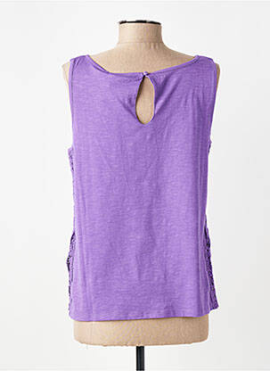T-shirt stretch manches courtes violet ELLE EST OU LA MER femme