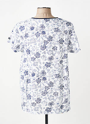 Blouse manches courtes manches courtes bleu ELLE EST OU LA MER femme