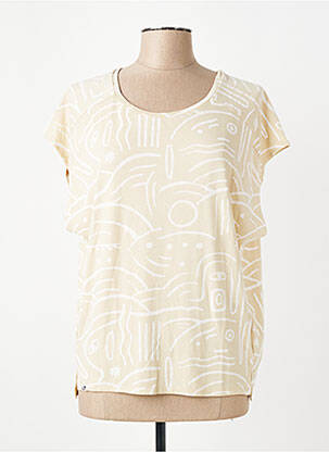 T-shirt imprimé fantaisie manches courtes beige RAGWEAR femme