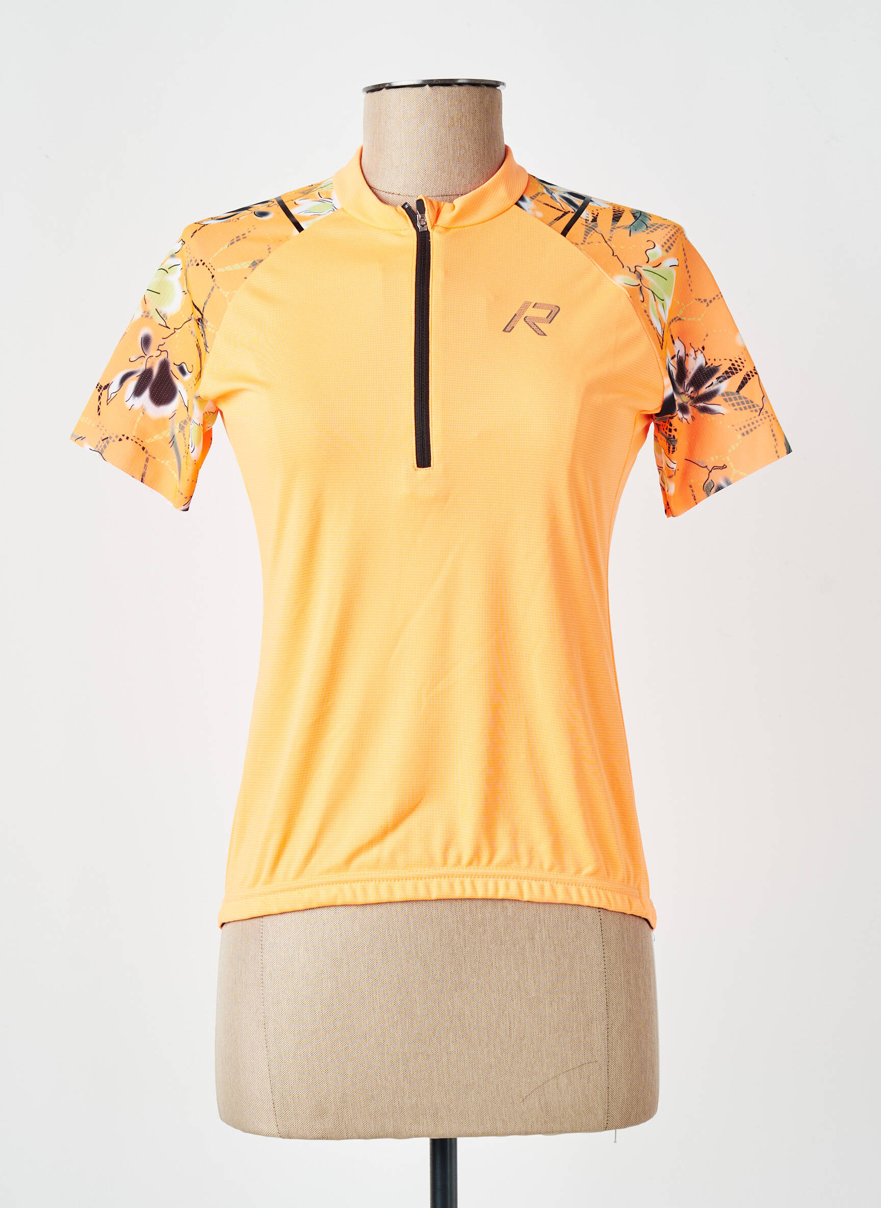 T-shirt imprimé fantaisie manches courtes orange RUKKA femme