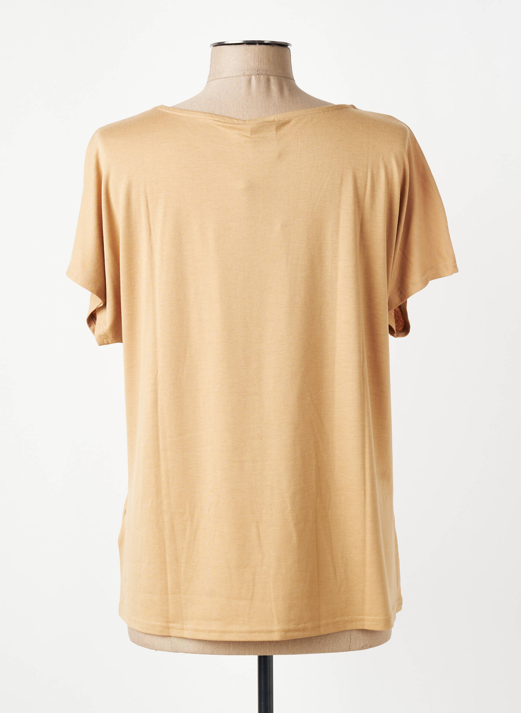 T-shirt coupe droite manches courtes beige LUHTA femme