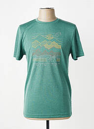 T-shirt tissage chiné manches courtes vert LAFUMA homme