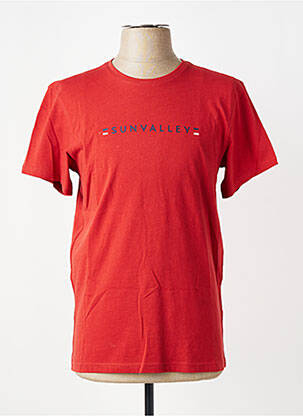 T-shirt stretch manches courtes rouge SUN VALLEY homme
