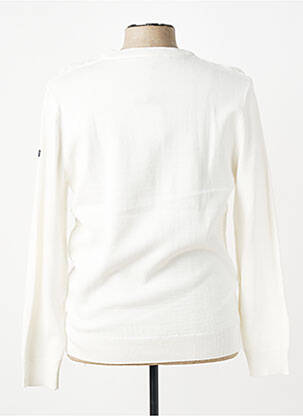 Pull stretch manches longues blanc ELLE EST OU LA MER homme