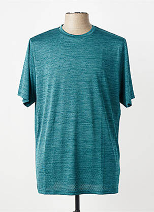 T-shirt tissage chiné manches courtes vert RUKKA homme