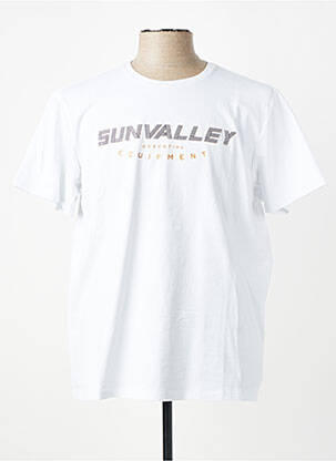 T-shirt stretch manches courtes blanc SUN VALLEY homme