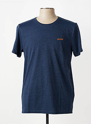 T-shirt tissage chiné manches courtes bleu RAGWEAR homme
