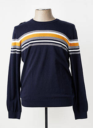 Pull stretch manches longues bleu ELLE EST OU LA MER homme