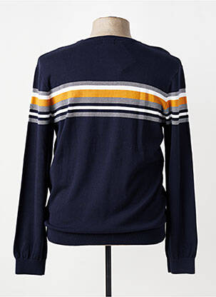 Pull stretch manches longues bleu ELLE EST OU LA MER homme