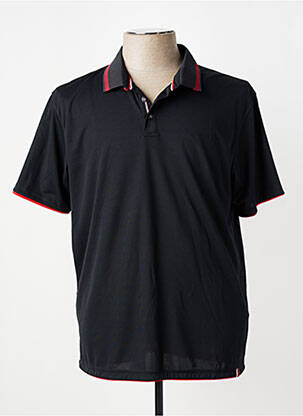Polo tissage jersey manches courtes noir LUHTA homme