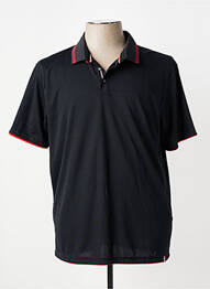 Polo tissage jersey manches courtes noir LUHTA homme