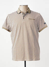 Polo tissage jersey manches courtes beige SUN VALLEY homme