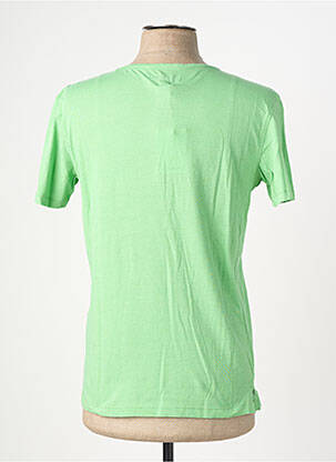 T-shirt col tunisien manches courtes vert EUROPANN homme