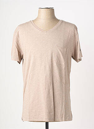 T-shirt coupe cintrée manches courtes marron EUROPANN homme