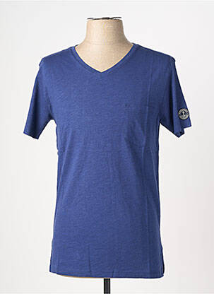 T-shirt coupe cintrée manches courtes bleu EUROPANN homme