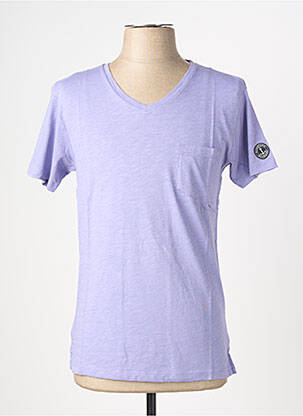 T-shirt coupe cintrée manches courtes violet EUROPANN homme