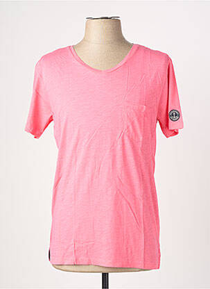 T-shirt coupe cintrée manches courtes rose EUROPANN homme
