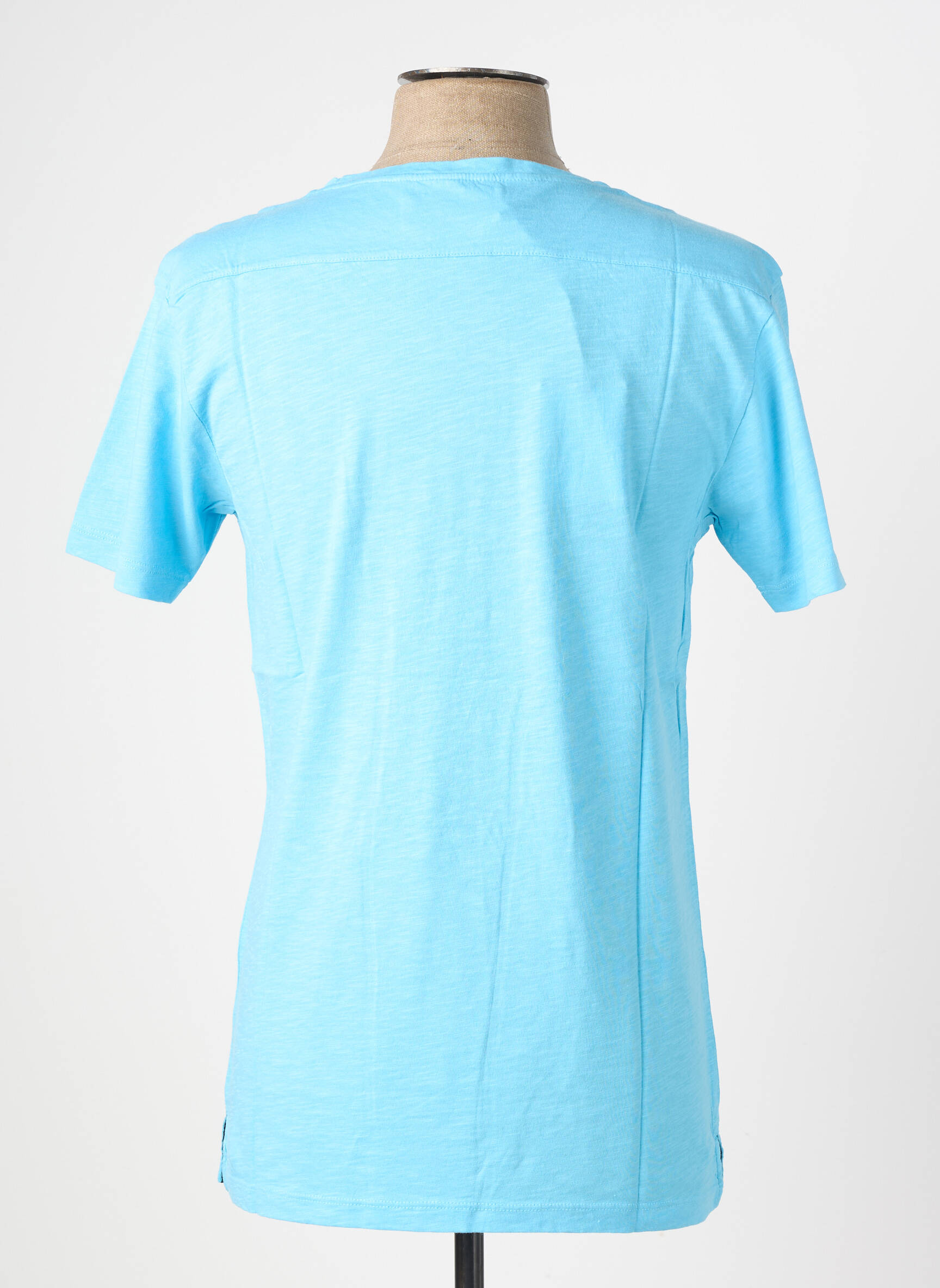 T-shirt coupe cintrée manches courtes bleu clair EUROPANN homme