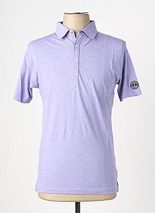 Polo stretch manches courtes violet EUROPANN homme
