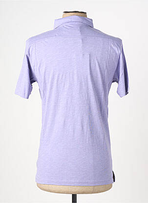 Polo stretch manches courtes violet EUROPANN homme