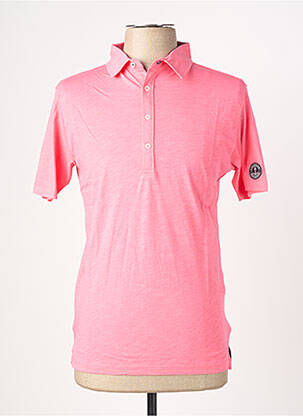 Polo stretch manches courtes rose EUROPANN homme