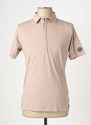Polo stretch manches courtes marron EUROPANN homme