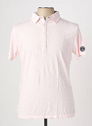 Polo stretch manches courtes rose clair EUROPANN homme