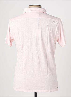 Polo stretch manches courtes rose clair EUROPANN homme