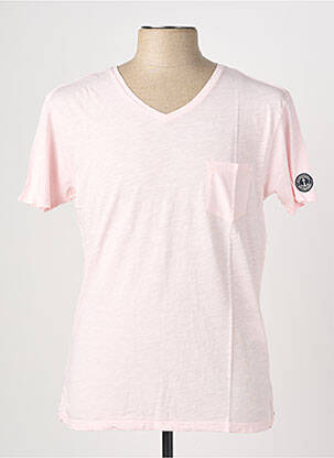 T-shirt coupe cintrée manches courtes rose EUROPANN homme