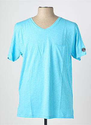 T-shirt coupe cintrée manches courtes bleu EUROPANN homme